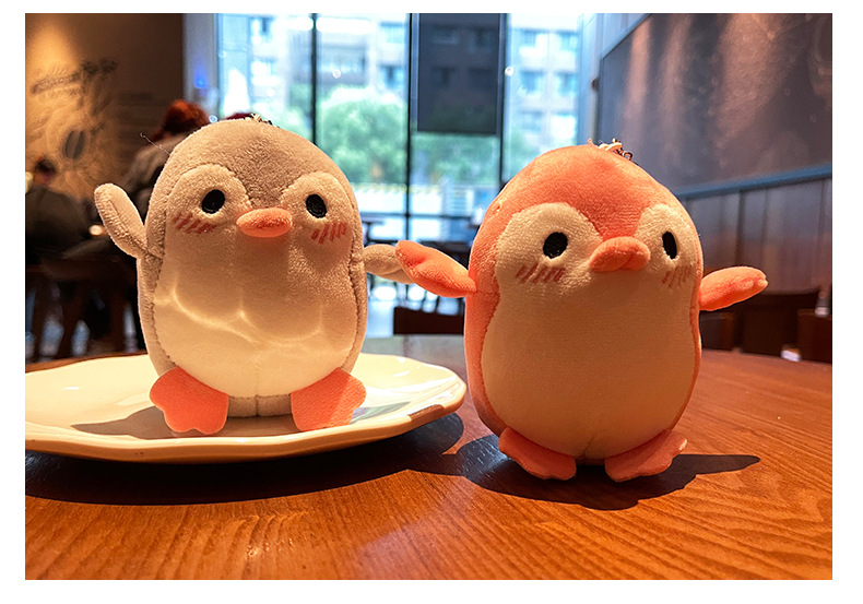 Creative Cute Shy Little Penguin Plush Toy Toy Bag Package Pendant Lovely Key Buckle Hanging Ornament in Stock Wholesale