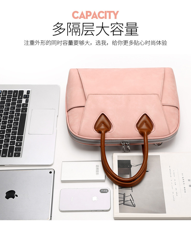 New Business Computer Bag Portable Shoulder Notebook Bag Large Capacity Waterproof Briefcase in Stock