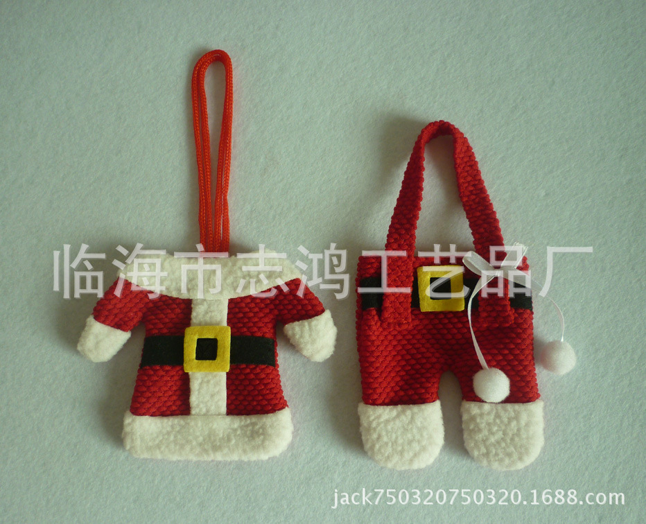 Product Christmas Small Clothes Small Pants Cutlery Set Christmas Knife and Fork Bag 6 Pieces for a Set of Stock