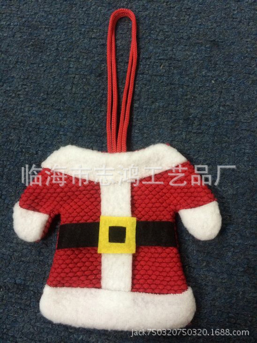 Product Christmas Small Clothes Small Pants Cutlery Set Christmas Knife and Fork Bag 6 Pieces for a Set of Stock
