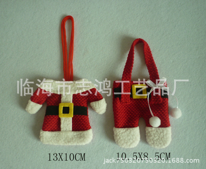 Product Christmas Small Clothes Small Pants Cutlery Set Christmas Knife and Fork Bag 6 Pieces for a Set of Stock