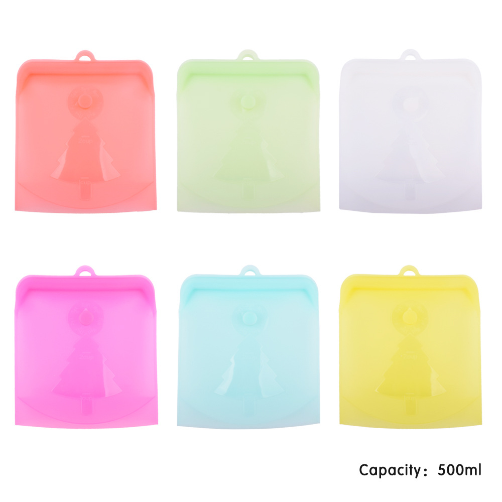Kitchen food grade silica gel bag vacuum food packaging ziplock bag stock frozen food storage bag
