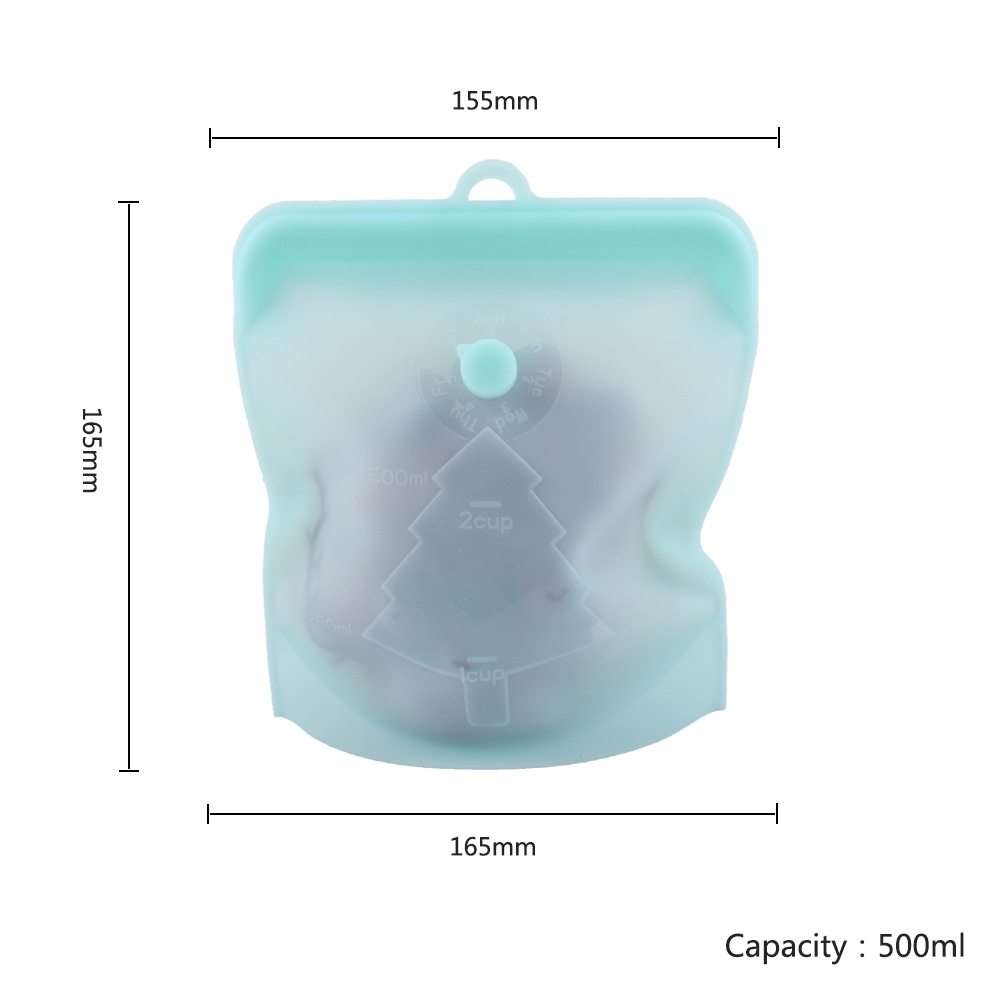 Kitchen food grade silica gel bag vacuum food packaging ziplock bag stock frozen food storage bag
