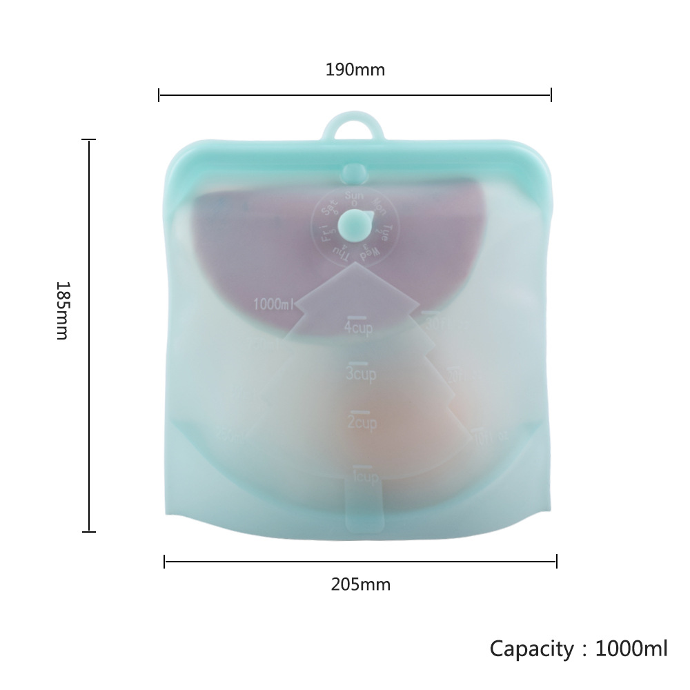 Kitchen food grade silica gel bag vacuum food packaging ziplock bag stock frozen food storage bag