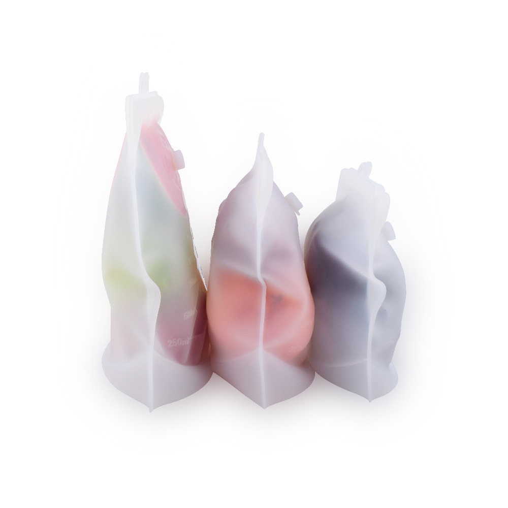 Kitchen food grade silica gel bag vacuum food packaging ziplock bag stock frozen food storage bag