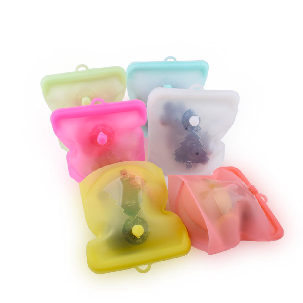 Kitchen food grade silica gel bag vacuum food packaging ziplock bag stock frozen food storage bag