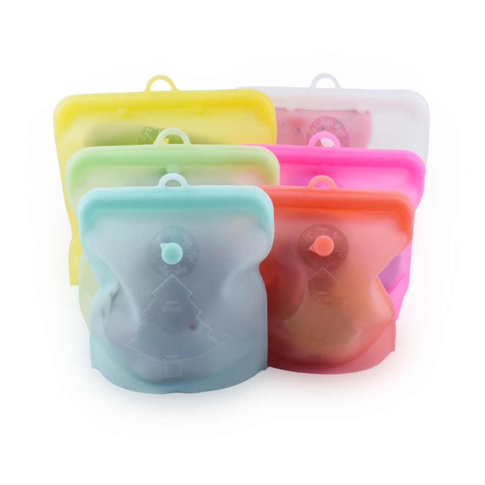 Kitchen food grade silica gel bag vacuum food packaging ziplock bag stock frozen food storage bag