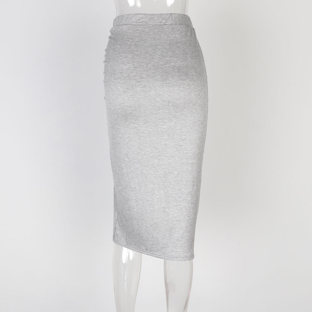 Summer 2020, Aliexpress sells high-waisted, split drawstring bag, hip sheath, middle-length skirts in stock