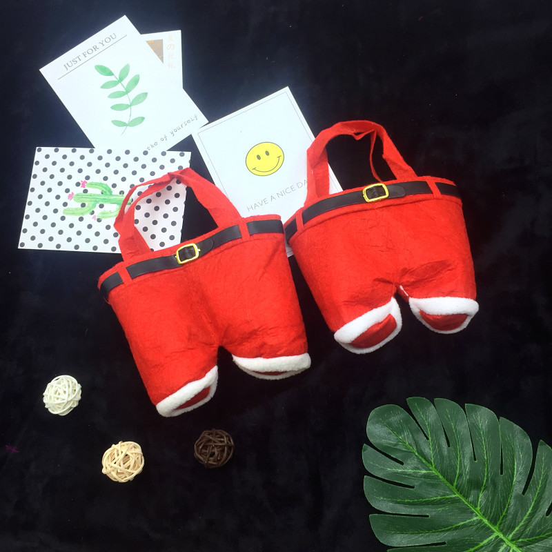 Factory Direct Sales Stock Christmas Hot Gift Bag Christmas Bag Christmas Bright Red Christmas Candy Bag