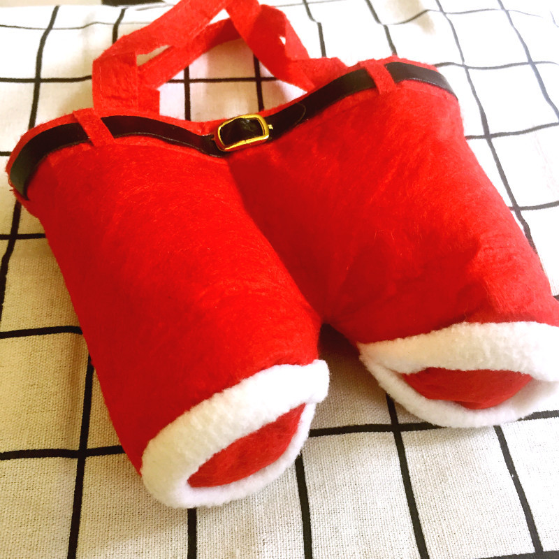 Factory Direct Sales Stock Christmas Hot Gift Bag Christmas Bag Christmas Bright Red Christmas Candy Bag