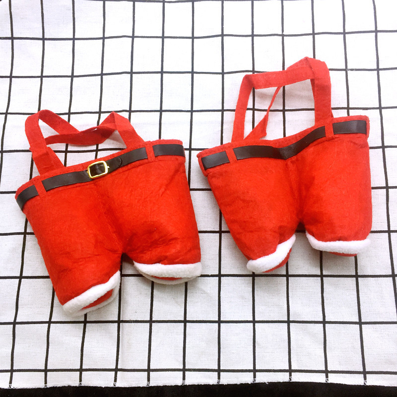 Factory Direct Sales Stock Christmas Hot Gift Bag Christmas Bag Christmas Bright Red Christmas Candy Bag