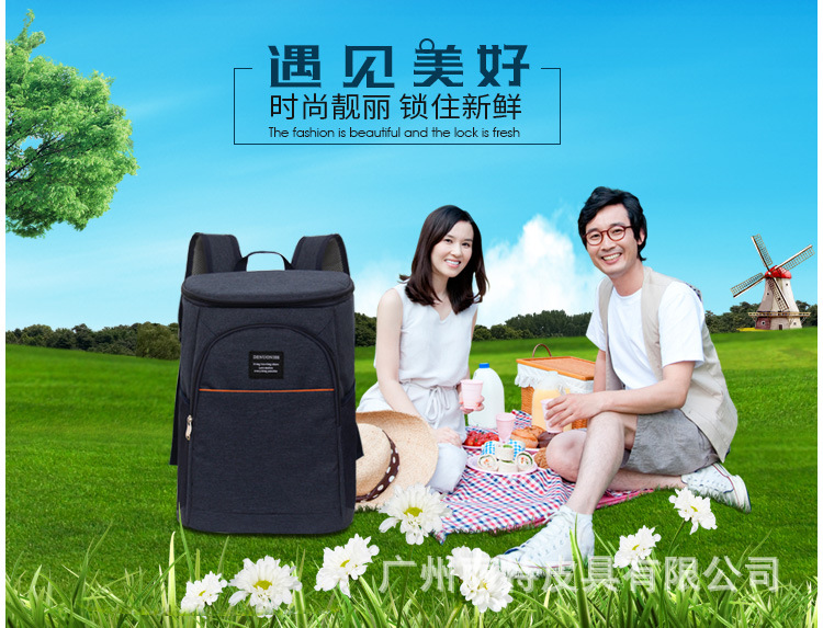 Troo Li's Upgraded Refrigerated Thermal Bag Eva Waterproof Ice Pack Backpack Lunch Bag Foreign Trade in Stock