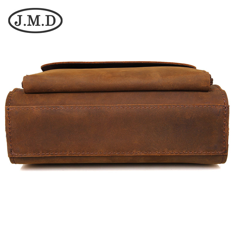 Jiameida New Men&#039;s Real-Leather Bag Retro Crazy Horse Leather Men&#039;s Shoulder Bag European and American Fashion Cattlehide Leather Crossbody Bag 7055