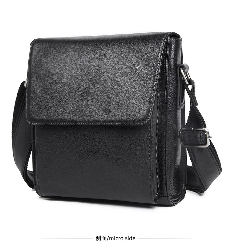 Jiameida New Men's Real-Leather Bag Retro Crazy Horse Leather Men's Shoulder Bag European and American Fashion Cattlehide Leather Crossbody Bag 7055