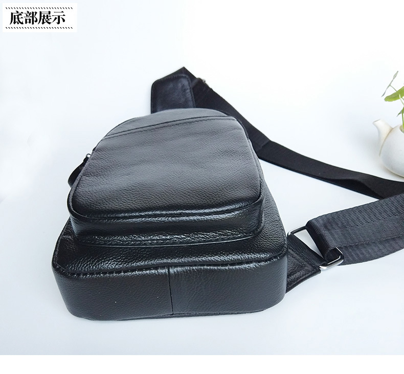 Genuine Leather Chest Bag Men's First Layer Cowhide Korean Style Men's Real-Leather Bag Crossbody Bag Casual Shoulder Crossbody Sports Shoulder Bag Genuine Leather Chest Bag Men's First Layer Cowhide Korean Style Men's Real-Leather Bag Crossbody Bag Casual Shoulder Crossbody Sports Shoulder Bag