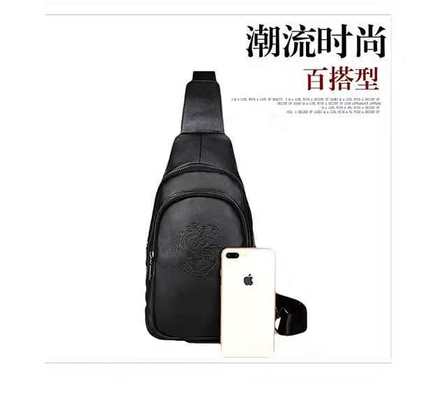 Genuine Leather Chest Bag Men's First Layer Cowhide Korean Style Men's Real-Leather Bag Crossbody Bag Casual Shoulder Crossbody Sports Shoulder Bag Genuine Leather Chest Bag Men's First Layer Cowhide Korean Style Men's Real-Leather Bag Crossbody Bag Casual Shoulder Crossbody Sports Shoulder Bag