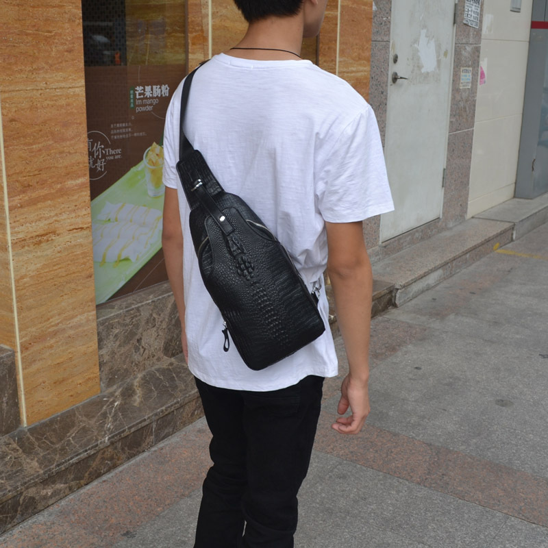 Genuine Leather Chest Bag Men's First Layer Cowhide Korean Style Men's Real-Leather Bag Crossbody Bag Casual Shoulder Crossbody Sports Shoulder Bag Genuine Leather Chest Bag Men's First Layer Cowhide Korean Style Men's Real-Leather Bag Crossbody Bag Casual Shoulder Crossbody Sports Shoulder Bag