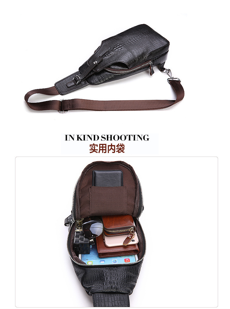Genuine Leather Chest Bag Men's First Layer Cowhide Korean Style Men's Real-Leather Bag Crossbody Bag Casual Shoulder Crossbody Sports Shoulder Bag Genuine Leather Chest Bag Men's First Layer Cowhide Korean Style Men's Real-Leather Bag Crossbody Bag Casual Shoulder Crossbody Sports Shoulder Bag