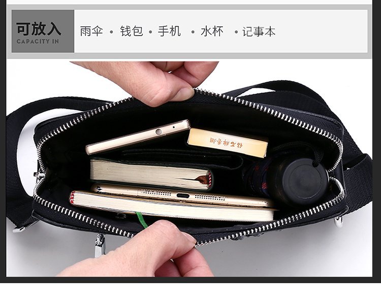 Men's Real-Leather Bag Shoulder Bag Casual Men's Small Shoulder Bag First Layer Cowhide Crocodile Pattern Crossbody Bag Briefcase for Men