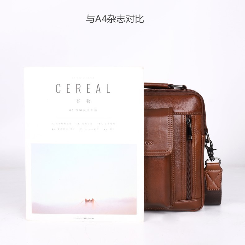 2020 New Arrival Men's Real-Leather Bag High Quality Men's Shoulder Bag First Layer Cowhide Men's Small Bag Trendy Crossbody Backpack