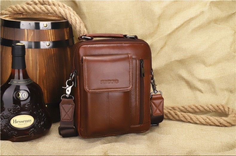 2020 New Arrival Men's Real-Leather Bag High Quality Men's Shoulder Bag First Layer Cowhide Men's Small Bag Trendy Crossbody Backpack
