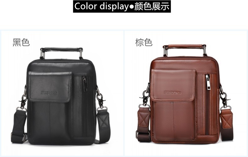 2020 New Arrival Men's Real-Leather Bag High Quality Men's Shoulder Bag First Layer Cowhide Men's Small Bag Trendy Crossbody Backpack