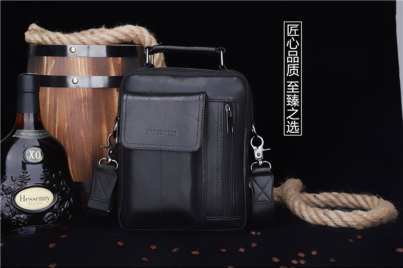 2020 New Arrival Men's Real-Leather Bag High Quality Men's Shoulder Bag First Layer Cowhide Men's Small Bag Trendy Crossbody Backpack