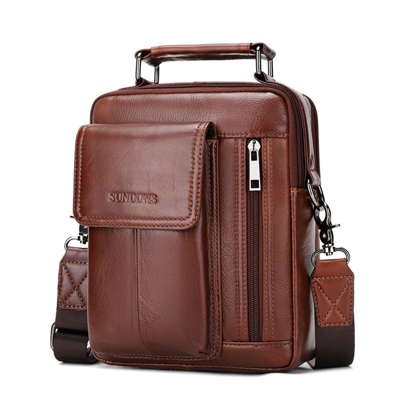 2020 New Arrival Men's Real-Leather Bag High Quality Men's Shoulder Bag First Layer Cowhide Men's Small Bag Trendy Crossbody Backpack