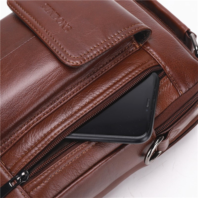 2020 New Arrival Men's Real-Leather Bag High Quality Men's Shoulder Bag First Layer Cowhide Men's Small Bag Trendy Crossbody Backpack
