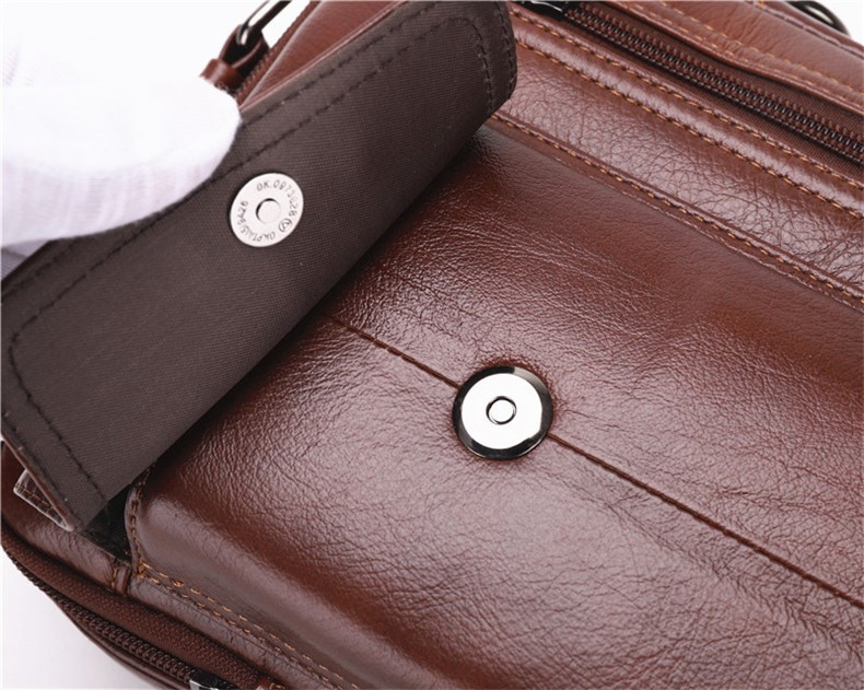 2020 New Arrival Men's Real-Leather Bag High Quality Men's Shoulder Bag First Layer Cowhide Men's Small Bag Trendy Crossbody Backpack