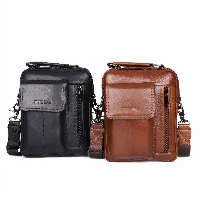 2020 New Arrival Men's Real-Leather Bag High Quality Men's Shoulder Bag First Layer Cowhide Men's Small Bag Trendy Crossbody Backpack
