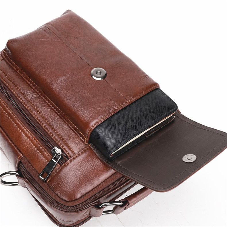 2020 New Arrival Men's Real-Leather Bag High Quality Men's Shoulder Bag First Layer Cowhide Men's Small Bag Trendy Crossbody Backpack