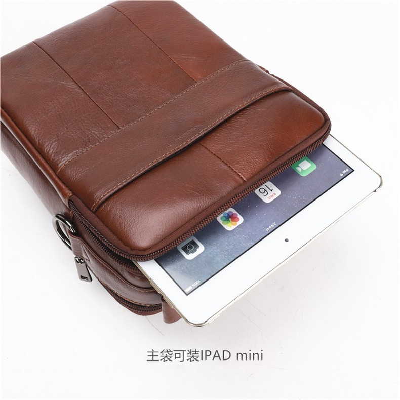 2020 New Arrival Men's Real-Leather Bag High Quality Men's Shoulder Bag First Layer Cowhide Men's Small Bag Trendy Crossbody Backpack
