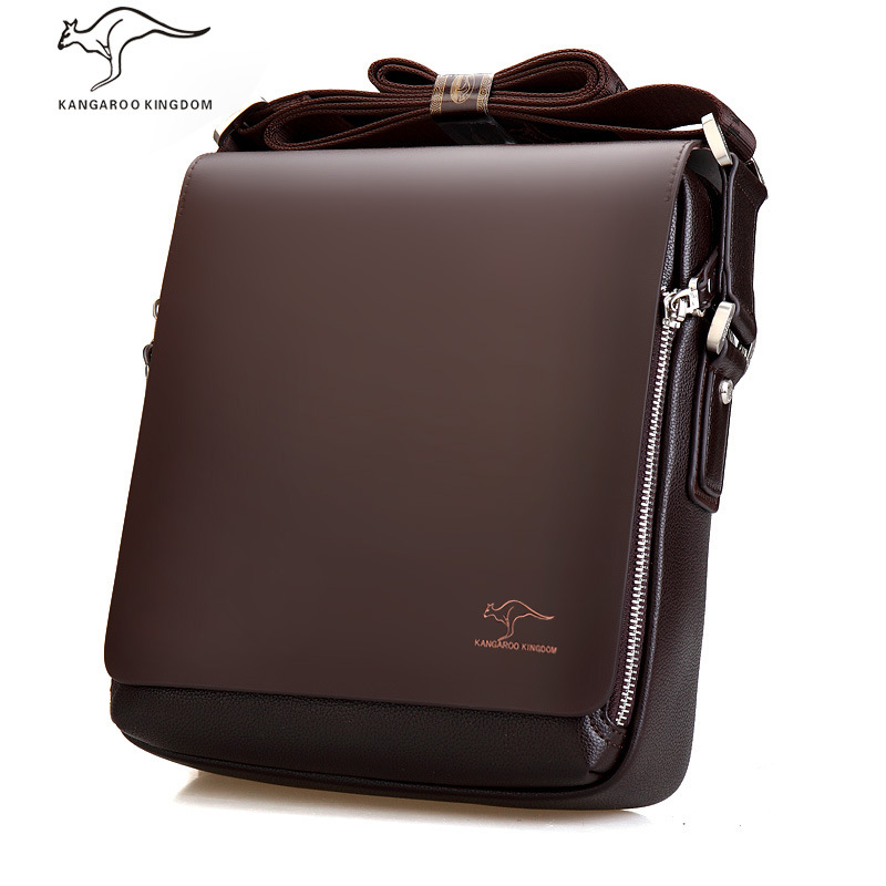 Cross-Border New Kangaroo Men&#039;s Real-Leather Bag Men&#039;s Messenger Bag Shoulder Bag Verticle Leather Men&#039;s Business Casual Bag