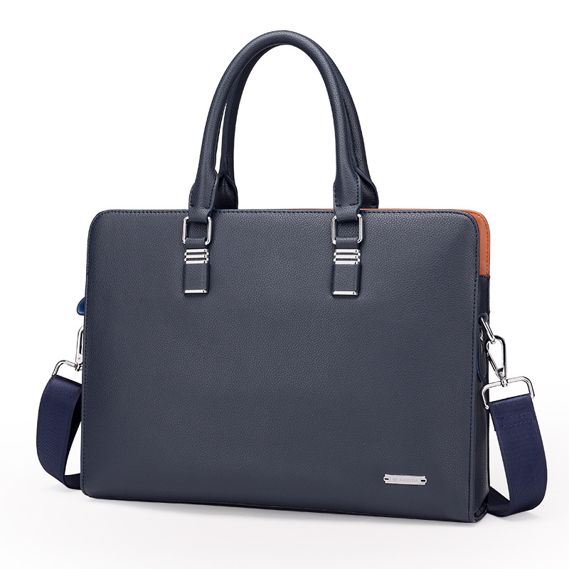 Men&#039;s Real-Leather Bag Men&#039;s Handbag Horizontal Business Customization Foreign Trade Single-Shoulder Bag Crossbody Official Document Leisure Cattle Leather Bag