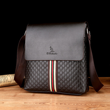 Men's Real-Leather Bag Men's Handbag Horizontal Business Customization Foreign Trade Single-Shoulder Bag Crossbody Official Document Leisure Cattle Leather Bag