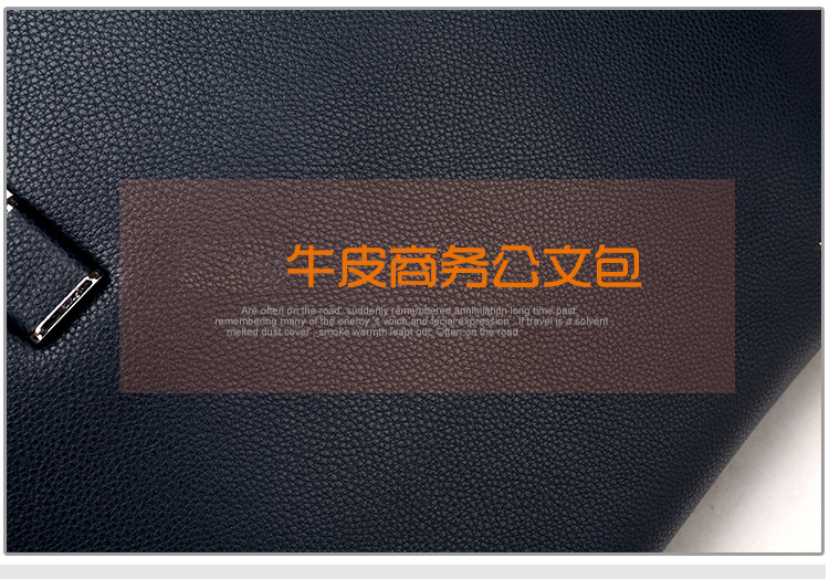 Men's Real-Leather Bag Men's Handbag Horizontal Business Customization Foreign Trade Single-Shoulder Bag Crossbody Official Document Leisure Cattle Leather Bag