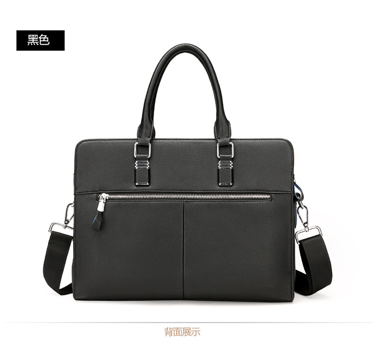 Men's Real-Leather Bag Men's Handbag Horizontal Business Customization Foreign Trade Single-Shoulder Bag Crossbody Official Document Leisure Cattle Leather Bag
