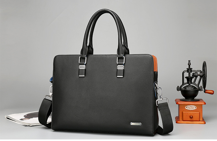 Men's Real-Leather Bag Men's Handbag Horizontal Business Customization Foreign Trade Single-Shoulder Bag Crossbody Official Document Leisure Cattle Leather Bag