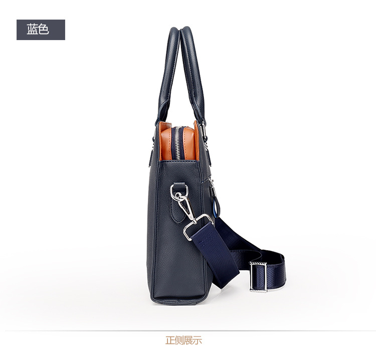 Men's Real-Leather Bag Men's Handbag Horizontal Business Customization Foreign Trade Single-Shoulder Bag Crossbody Official Document Leisure Cattle Leather Bag