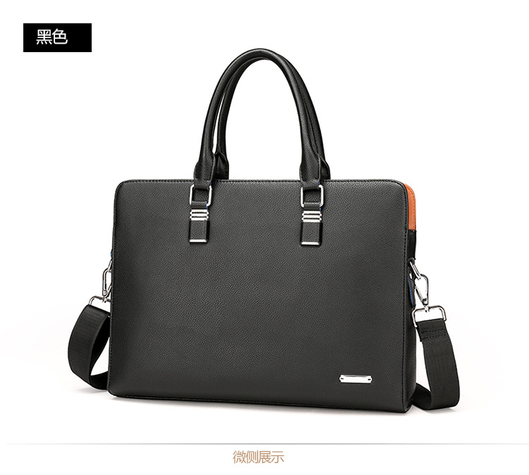 Men's Real-Leather Bag Men's Handbag Horizontal Business Customization Foreign Trade Single-Shoulder Bag Crossbody Official Document Leisure Cattle Leather Bag