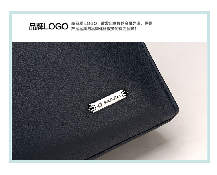 Men's Real-Leather Bag Men's Handbag Horizontal Business Customization Foreign Trade Single-Shoulder Bag Crossbody Official Document Leisure Cattle Leather Bag