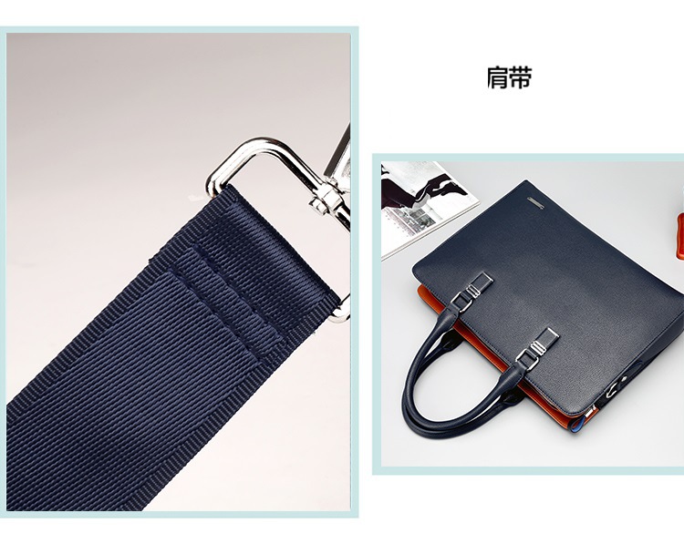 Men's Real-Leather Bag Men's Handbag Horizontal Business Customization Foreign Trade Single-Shoulder Bag Crossbody Official Document Leisure Cattle Leather Bag