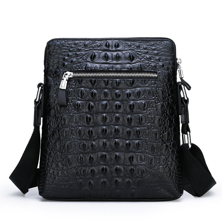 Men&#039;s Real-Leather Bag Shoulder Bag Casual Men&#039;s Small Shoulder Bag First Layer Cowhide Crocodile Pattern Crossbody Bag Briefcase for Men