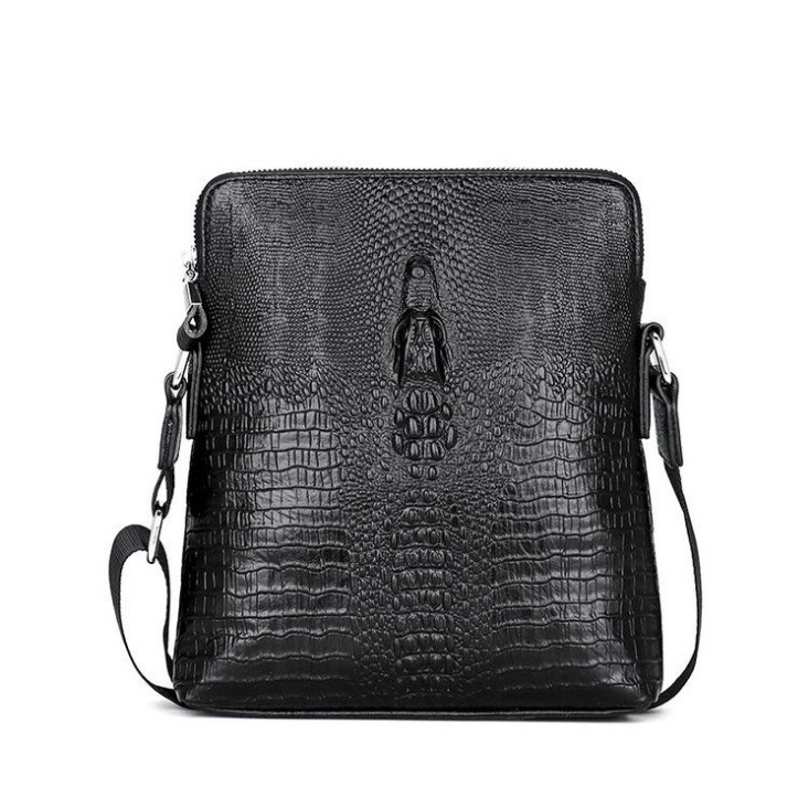 Men's Real-Leather Bag Shoulder Bag Casual Men's Small Shoulder Bag First Layer Cowhide Crocodile Pattern Crossbody Bag Briefcase for Men Men's Real-Leather Bag Shoulder Bag Casual Men's Small Shoulder Bag First Layer Cowhide Crocodile Pattern Crossbody Bag Briefcase for Men