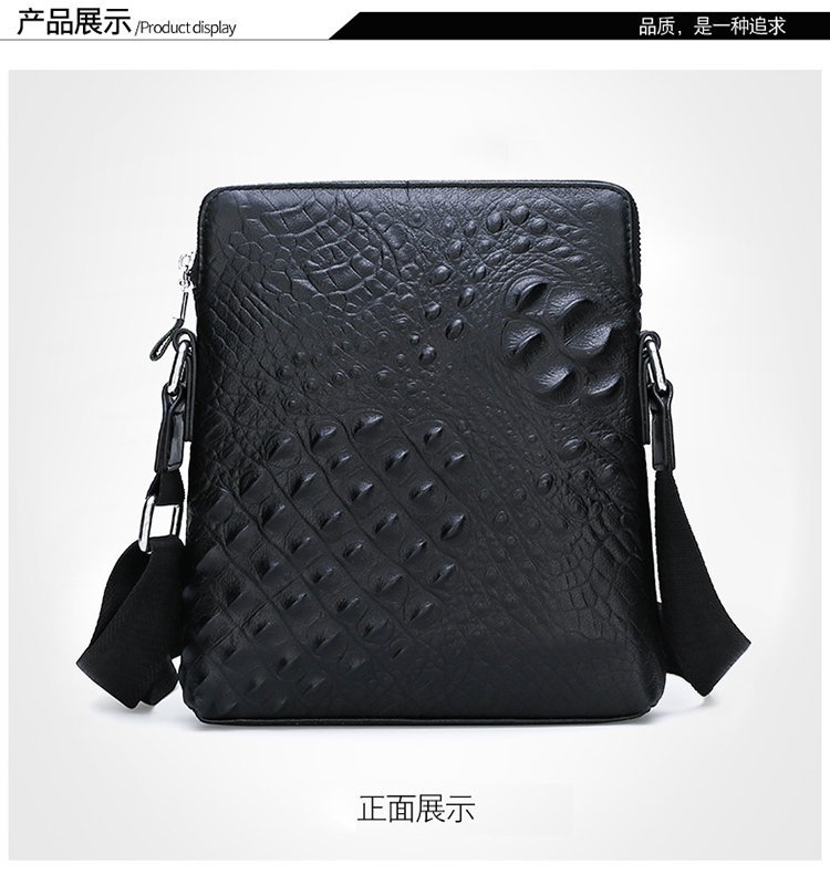 Men's Real-Leather Bag Shoulder Bag Casual Men's Small Shoulder Bag First Layer Cowhide Crocodile Pattern Crossbody Bag Briefcase for Men Men's Real-Leather Bag Shoulder Bag Casual Men's Small Shoulder Bag First Layer Cowhide Crocodile Pattern Crossbody Bag Briefcase for Men