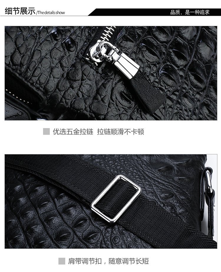 Men's Real-Leather Bag Shoulder Bag Casual Men's Small Shoulder Bag First Layer Cowhide Crocodile Pattern Crossbody Bag Briefcase for Men Men's Real-Leather Bag Shoulder Bag Casual Men's Small Shoulder Bag First Layer Cowhide Crocodile Pattern Crossbody Bag Briefcase for Men