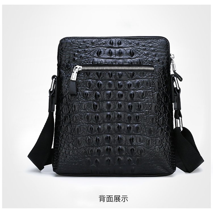 Men's Real-Leather Bag Shoulder Bag Casual Men's Small Shoulder Bag First Layer Cowhide Crocodile Pattern Crossbody Bag Briefcase for Men Men's Real-Leather Bag Shoulder Bag Casual Men's Small Shoulder Bag First Layer Cowhide Crocodile Pattern Crossbody Bag Briefcase for Men