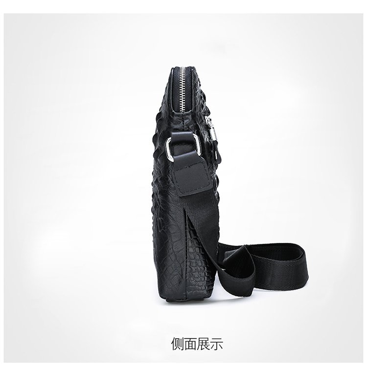 Men's Real-Leather Bag Shoulder Bag Casual Men's Small Shoulder Bag First Layer Cowhide Crocodile Pattern Crossbody Bag Briefcase for Men Men's Real-Leather Bag Shoulder Bag Casual Men's Small Shoulder Bag First Layer Cowhide Crocodile Pattern Crossbody Bag Briefcase for Men