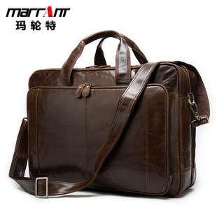 Cross-Border Supply 2020 Men's Real-Leather Bag Vintage Business Men's Briefcase Handbag Leather One-Shoulder Crossbody Bag for Men